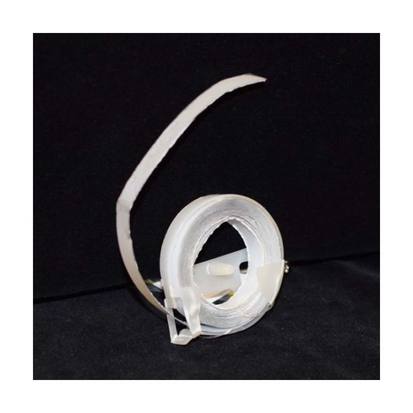 Roll of adhesive tape with plastic dispenser.