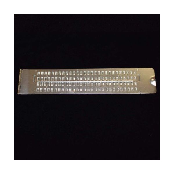 A 4-line aluminum slate with 28 cells per line.